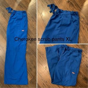 Cherokee royal blue scrub pants XL